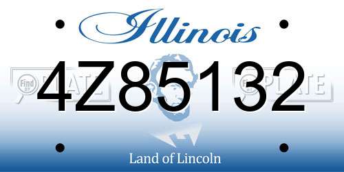 4Z85132 Illinois License Plate