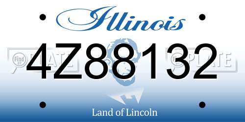 4Z88132 Illinois License Plate