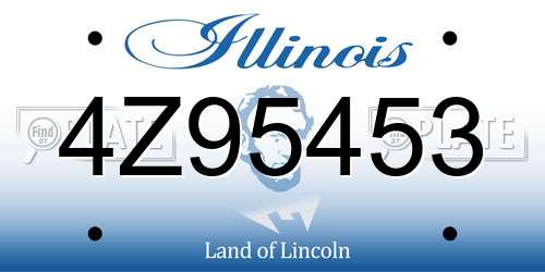 4Z95453 Illinois License Plate