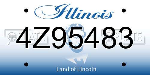 4Z95483 Illinois License Plate