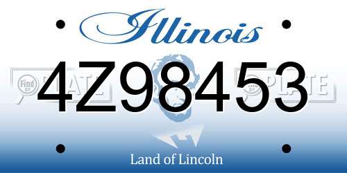 4Z98453 Illinois License Plate