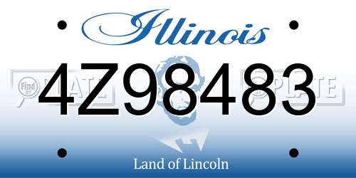 4Z98483 Illinois License Plate