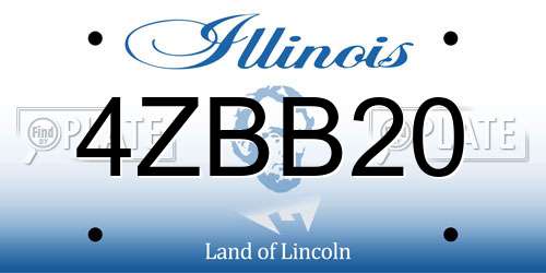 4ZBB20 Illinois License Plate