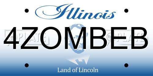 4ZOMBEB Illinois License Plate