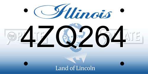 4ZQ264 Illinois License Plate
