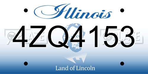 4ZQ4153 Illinois License Plate