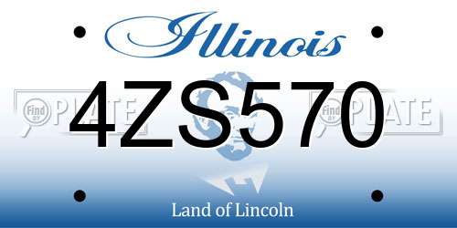 4ZS570 Illinois License Plate