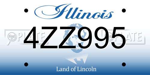 4ZZ995 Illinois License Plate