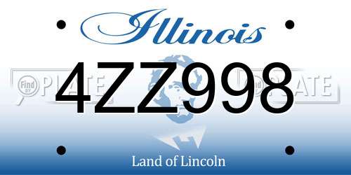 4ZZ998 Illinois License Plate