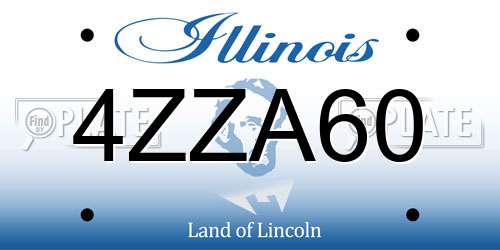 4ZZA60 Illinois License Plate