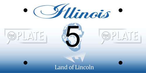 5 Illinois License Plate