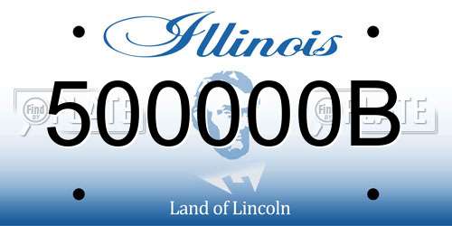 500000B Illinois License Plate