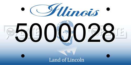 5000028 Illinois License Plate