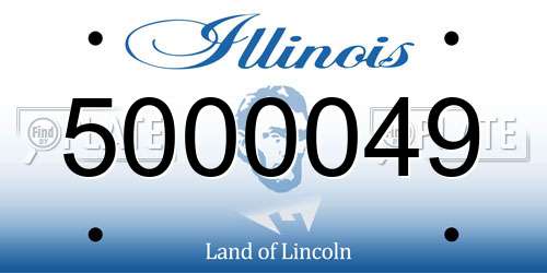 5000049 Illinois License Plate