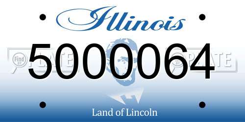 5000064 Illinois License Plate