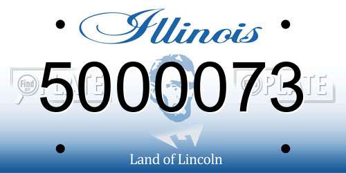 5000073 Illinois License Plate