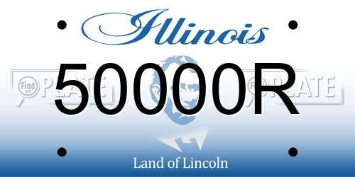 50000R Illinois License Plate