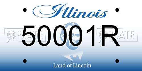 50001R Illinois License Plate