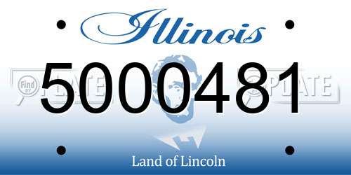 5000481 Illinois License Plate