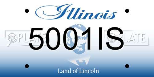 5001IS Illinois License Plate