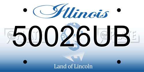 50026UB Illinois License Plate