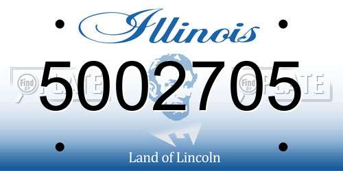 5002705 Illinois License Plate