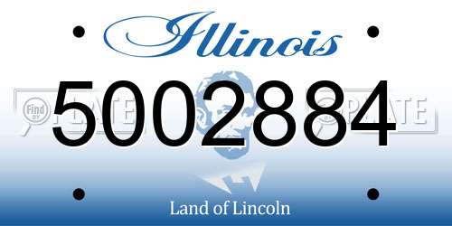 5002884 Illinois License Plate