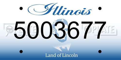 5003677 Illinois License Plate