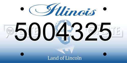 5004325 Illinois License Plate
