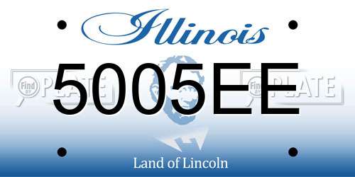 5005EE Illinois License Plate