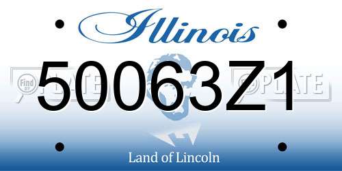 50063Z1 Illinois License Plate