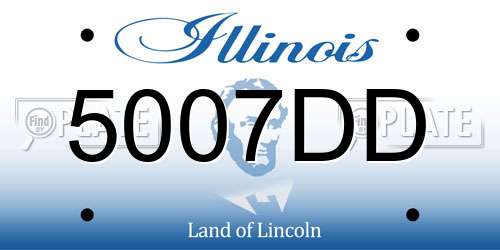 5007DD Illinois License Plate