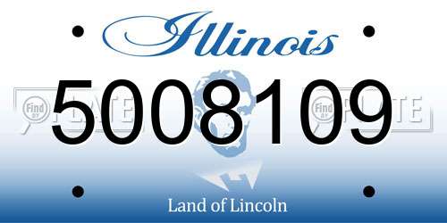 5008109 Illinois License Plate