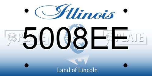 5008EE Illinois License Plate
