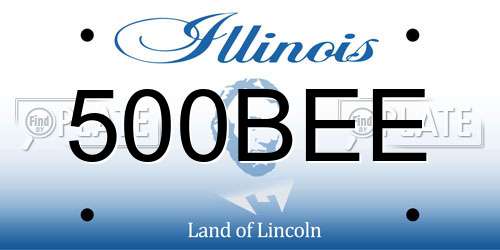 500BEE Illinois License Plate