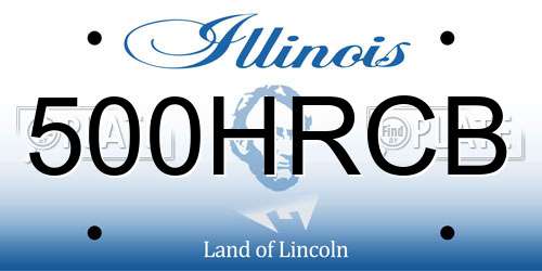 500HRCB Illinois License Plate