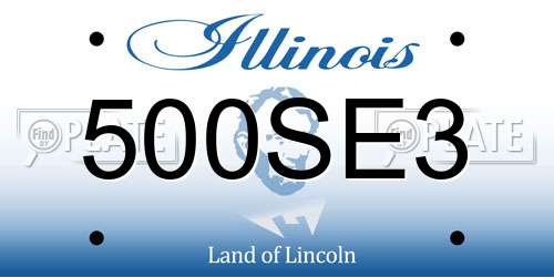 500SE3 Illinois License Plate