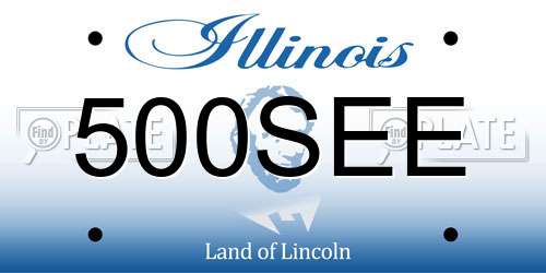 500SEE Illinois License Plate