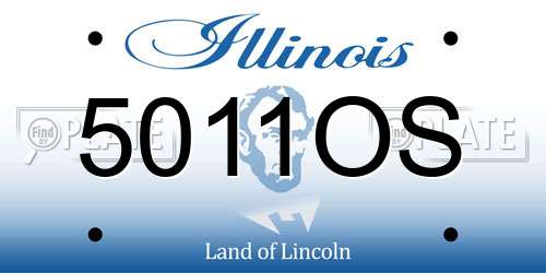 5011OS Illinois License Plate