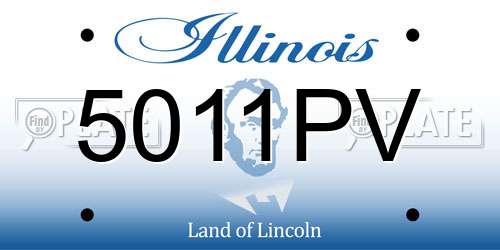 5011PV Illinois License Plate