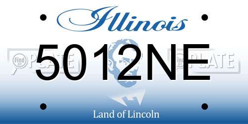 5012NE Illinois License Plate