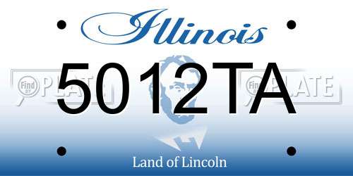 5012TA Illinois License Plate