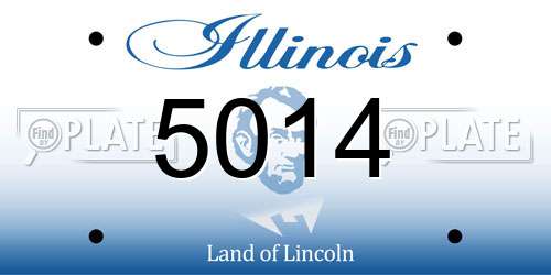 5014 Illinois License Plate