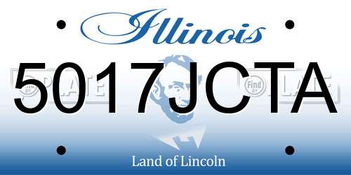 5017JCTA Illinois License Plate
