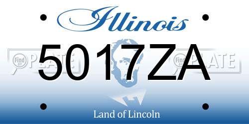5017ZA Illinois License Plate