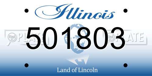 501803 Illinois License Plate