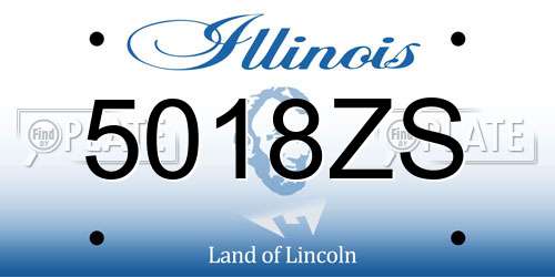 5018ZS Illinois License Plate