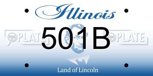 501B Illinois License Plate