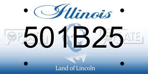 501B25 Illinois License Plate