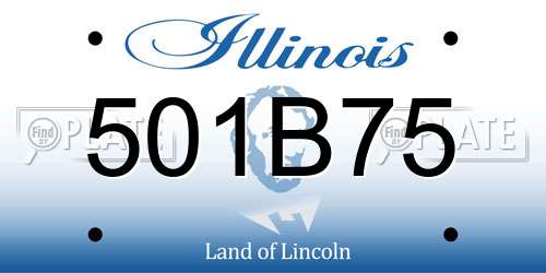 501B75 Illinois License Plate